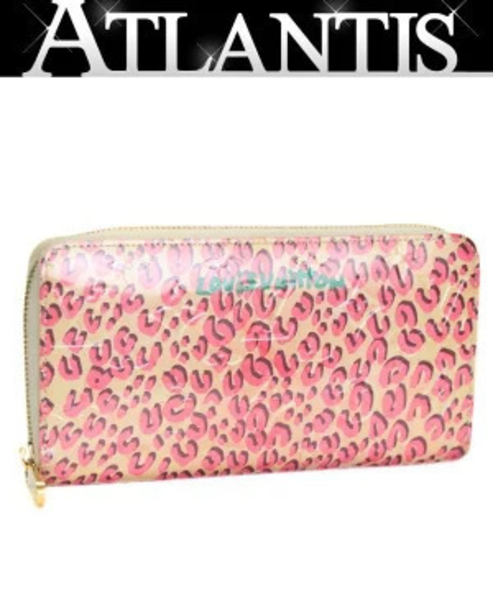 Louis Vuitton Zippy Wallet Round Zipper Long Vernis Leopard Broncorail